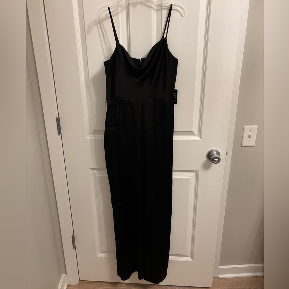 NWT Express Silk Black Jumpsuit - Picture 3 of 6
